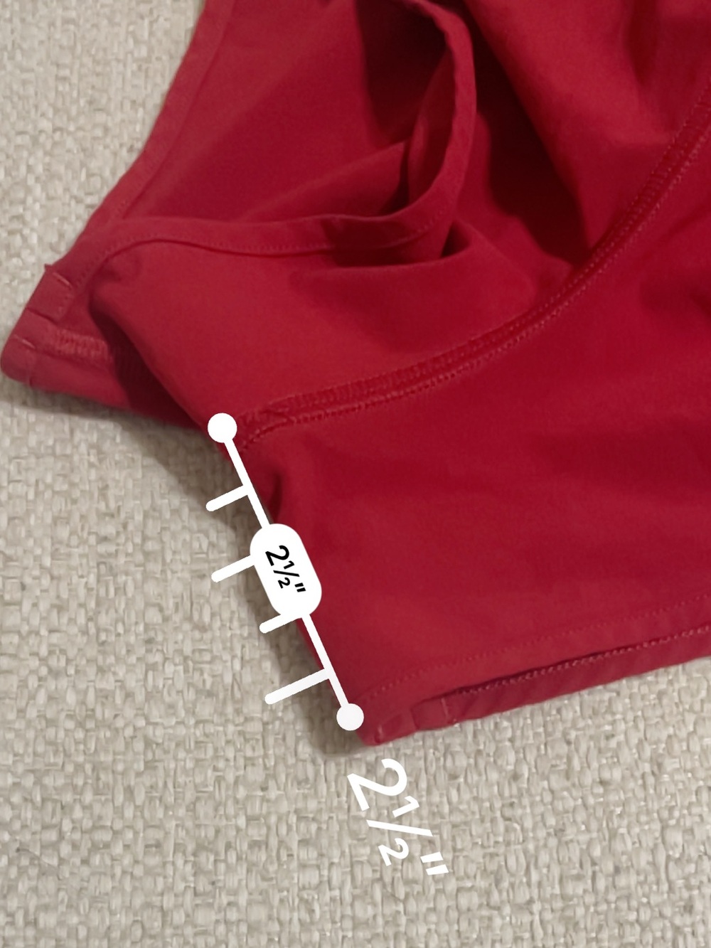 lululemon athletica Bright Red Running Shorts - Picture 4 of 6